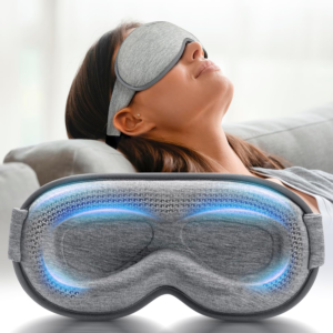 weighted eye mask for sleeping blackout sleep mask for women men, facemoon lash extension eye covers, memory foam, 3d contoured, airplane travel essentials, blindfold for meditation(gray)
